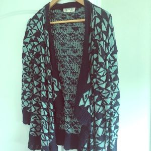 Blue Patterned Cardigan